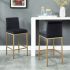 Diego 26 Inch Counter Stool (Set of 2 - Black and Gold Legs)