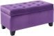 Sally Rectangular Storage Ottoman (Purple)
