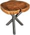 Shlok Accent Table (Natural and Chrome Legs)
