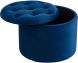 Talia Round Storage Ottoman (Blue)