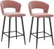Camille 26 Inch Counter Stool (Set of 2 - Dusty Rose)