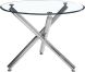 Solara & Devo 5 Piece Dining Set (Chrome Table & Grey Chair)