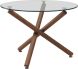 Rocca & Devo 5 Piece Dining Set (Walnut Table & White Chair)