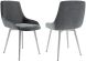 Eros & Cassidy 5 Piece Dining Set (Chrome Table & Grey Chair)