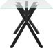 Stark & Bianca 7 Piece Dining Set (Black Table & Black & Beige Chair)