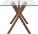 Stark & Mia 7 Piece Dining Set (Walnut Table & Walnut & Dark Grey Chair)
