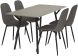 Megan 5 Piece Dining Set (Grey Table & Grey Chair)