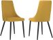 Vespa & Venice 5 Piece Dining Set (Black Table & Mustard Chair)