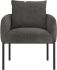 Petrie Accent Chair (Charcoal & Black Leg)