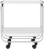Sumi 2-Tier Folding Bar Cart (White & Chrome)