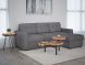 Tyson Sectional Sofa W & Bed & Storage, 93.2 (Charcoal)