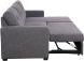 Tyson Sectional Sofa W & Bed & Storage, 93.2 (Charcoal)
