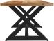 Zax Rectangular Dining Table (Natural & Black)