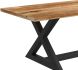 Zax Rectangular Dining Table (Natural & Black)