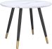 Emery Round Dining Table (White & Black)
