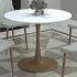 Zilo Dining Table (Small - Aged Gold)
