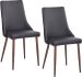 Cora Side Chair (Set of 2 - Black & Walnut)