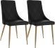 Antoine Side Chair (Set of 2 - Black & Aged Gold)
