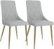 Antoine Side Chair (Set of 2 - Light Grey & Aged Gold)