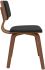 Zuni Side Chair (Black Faux Leather & Walnut)