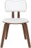Zuni Side Chair (White Faux Leather & Walnut)