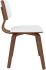 Zuni Side Chair (White Faux Leather & Walnut)