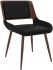 Hudson Side Chair (Black Faux Leather & Walnut)