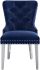 Hollis Side Chair (Set of 2 - Navy & Chrome)