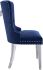Hollis Side Chair (Set of 2 - Navy & Chrome)