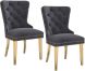Mizal Side Chair (Set of 2 - Grey & Gold)