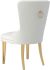 Mizal Side Chair (Set of 2 - Ivory & Gold)