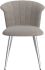Orchid Side Chair (Set of 2 - Grey & Chrome)