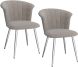 Orchid Side Chair (Set of 2 - Grey & Chrome)