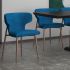 Akira Side Chair (Set of 2 - Blue & Aged Gold)