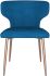Akira Side Chair (Set of 2 - Blue & Aged Gold)