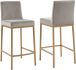 Diego 26 In Counter Stool (Set of 2 - Grey & Aged Gold Leg)