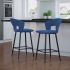 Camille 26 In Counter Stool (Set of 2 - Blue & Black)