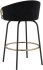 Lavo 26 In Counter Stool (Set of 2 - Black & Gold)