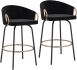 Lavo 26 In Counter Stool (Set of 2 - Black & Gold)