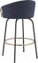 Lavo 26 In Counter Stool (Set of 2 - Blue & Black & Gold)