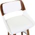 Hudson 26 In Counter Stool (White - Faux Leather)