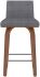 Moreno 26 In Counter Stool (Charcoal & Walnut)