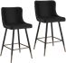 Xander 26 In Counter Stool (Set of 2 - Black)