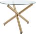 Carmilla & Antonie 5 Piece Dining Set (Aged Gold Table & White Chair)