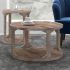 Avni Round Coffee Table (Distressed Natural)