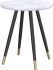 Emery Round Accent Table (White & Black)