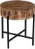 Blox Round Accent Table (Natural & Black)