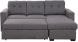 Tyson Sectional Sofa Bed with Storage (Charcoal)