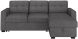 Tyson Sectional Sofa Bed with Storage (Charcoal)