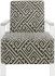 Valentina Acrylic Accent Chair (Grey and White)